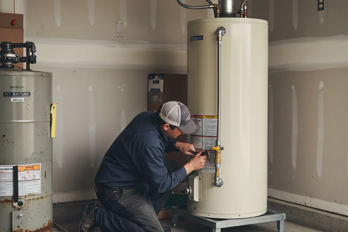 Water heater and shutoff valve replacement in Newry